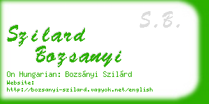 szilard bozsanyi business card